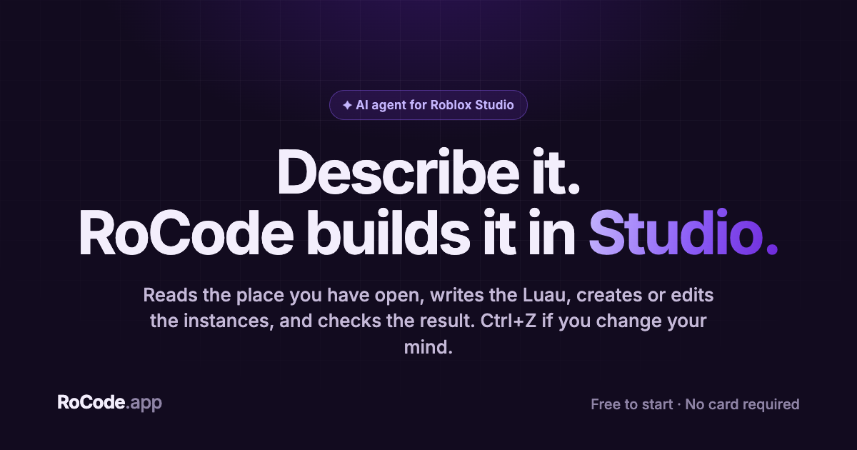Script Examples Setting Best AI for Roblox Studio and Scripting (2026), Compared